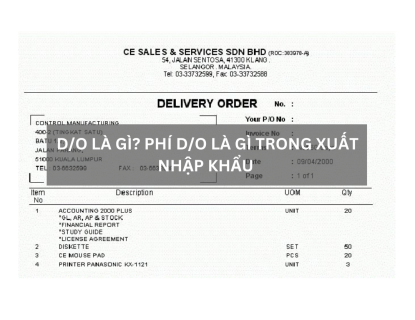 D/O LÀ GÌ? PHÍ D/O LÀ GÌ TRONG XUẤT NHẬP KHẨU 
